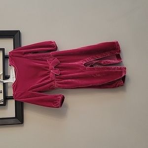 Velvet pink jumpsuit for 12 month old baby girl